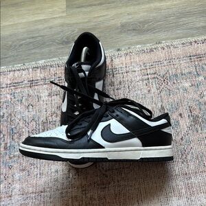 Nike Black and White Dunks Low Sneakers